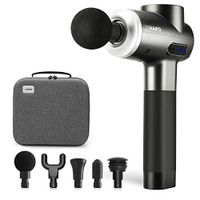 Naipo 2lbs Massage Gun Deep Tissue Percussion Muscle Massager Handheld Electric Massager for Pain Relief Athlete Deep Muscle Relaxation Quiet Brushless Motor Cordless Portable with Carrying Case