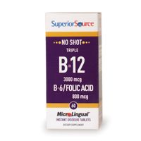 Superior Source Triple Vitamin B12 3K/B-6/F. Acid (60 Tablets)
