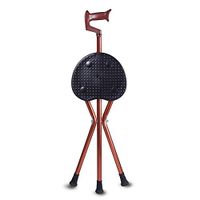 Folding Canes Seat Walking Stick Height Adjustment with LED 350 lbs Capacity