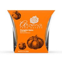 Aroma From Nature Pumpkin Spice 11 oz AireCare Scented Candle - 1 Pack - Aromatherapy Candles - Home Fragrance - Apothecary Glass With Double Wick