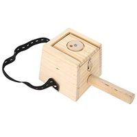 Moxibustion Box，Adjustable Temperature Thickened Moxibustion Box，Single Hole Moxa Box Moxa Burner，with Wooden Handle and Strap，for Holding Different Sizes Moxa Rolls.