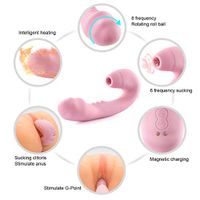 Female-7 Speed Realisti T-hrusting Novelty G S-Po-tter Sucking&Licking Rabbit Vibebrator Toy for Women&Couples
