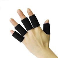 [10-Pack] Finger Sleeve, Rose Schleife Sport Outdoor Elastic Compression Thumb Brace Finger Sleeves Protector Basketball Finger Treatment Splint Guard Home Remedy