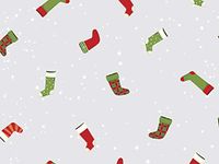 Christmas Cellophane Gift Wrap - 40" x 100' - Hanging Stockings