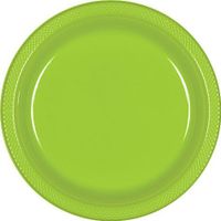 Bulk Round Plastic Plates | 50ct (7 inch, Kiwi)