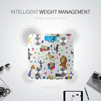 Bluetooth Scales Digital Weight Cartoon Romantic Cute Party Theme Weighing Scales Body Fat Composition Monitor Analyzer with Smartphone App for Body Management-396 Lbs