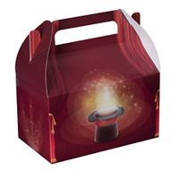 Hammont Paper Treat Boxes - Party Favors Treat Container Cookie Boxes Cute Designs Perfect for Parties and Celebrations 6.25" x 3.75" x 3.5" (10 Pack) (Magician)