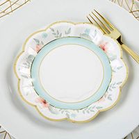 Kate Aspen 28484GG Geometric Floral 7 (Set of 16) Paper Plate, One Size, Multi