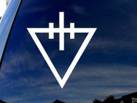 Devil-Wears-Prada Band Logo - Vinyl - 5" tall (Color: WHITE) decal laptop tablet skateboard car windows stickers