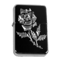 Lighter - Windproof - Rose High Polish Chrome Flower - Star Int. Inc Brand