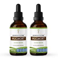 Mugwort Tincture Alcohol Extract, Organic Mugwort (Ai Ye, Artemisia vulgaris) Dried Herb 2x4 oz