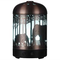 Essential Oil Diffuser -160ml Cool Mist Humidifier -7 Color LED Night Lamps -Crafts Ornaments All in 1 is the Upgrade Whisper-Quiet Ultrasonic Metal Elephant Humidifiers US 120V