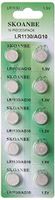 SKOANBE SG10 10pcs AG10 Coin Battery 1.5V Button Cell LR1130