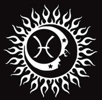 Home Grown Claremore Pisces (Zodiac) Vinyl Sticker | 5.5" Width X 5.5" Height (White)