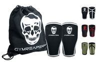 Gymreapers Knee Sleeves (1 Pair) Free Gym Bag - Knee Sleeve & Compression Brace for Squats, Fitness, Weightlifting, and Powerlifting 7MM Sleeve Pair - for Men & Women - 1 Year Warranty (Small)