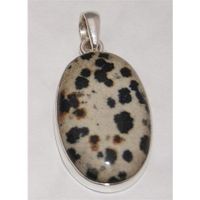 Sterling Silver Dalmatian Jasper Pendant Jewellery No.3122