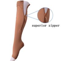 EWRGG Medical Zipper Compression Socks Zip Toeless 20-30 mmhg Pregnancy Women