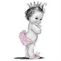 HotSaleStore Sticker Seals 48 Baby Shower Beautiful Princess Girl!! Sticker Label Envelope Seals 1.2" Round