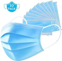 10PCS Disposable 𝐌𝐀𝐒𝐊, 3-Ply Protective Anti Dust Breathable Medical Disposable Earloop Mouth 𝐌𝐀𝐒𝐊 and Prevent Saliva Safety Face Shields
