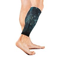 Calf Sleeve Starry Night Sky Tree Protective Guard for Men Women - Basketball Football Run (1 Pair)