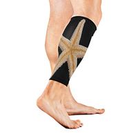 Stretch Sport Calf Sleeve Do Starfish Glow in The Dark Protective Guard for Men Women - Best Footless Compression Socks for Shin Splints, Running,Basketball Football (1 Pair)