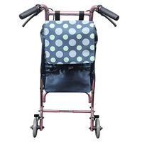 Walkers Seat Folding Shopping Cart Portable Walking Aid with Brake Rehabilitation Toddler Gift (Color : B, Size : 286088cm)