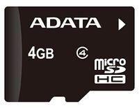 ADATA 4GB microSDHC Class 4 Memory Card with Adaptor (AUSDH4GCL4-RA1)