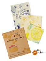 Beeswax Wrap - Eco-Friendly - Reusable Food Wraps - Wax Paper - Sustainable - Vibrant Colors - Wrapping Accessories - Zero Waste Kitchen Products - 3-Pack - (S/M/L)