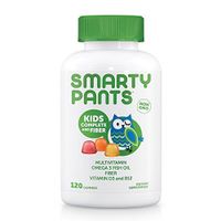 SmartyPants Kids Complete Fiber Multivitamin Omega 3 EPA and DHA Fish Oil LimitedQuantity 120 Counts Pack of 4