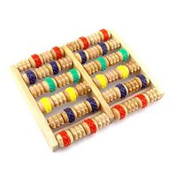 QTT Color Six Row Foot Massager, Wooden Roller Foot Massager, Foot Massage/Foot Massager (5 Pcs)