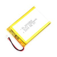 AKZYTUE 3.7V 2200mAh 604368 Lipo Battery Rechargeable Lithium Polymer ion Battery Pack with JST Connector