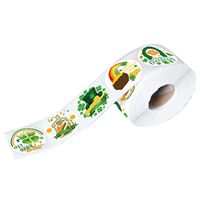 13peas 500/800 Pieces St. Patrick's Day Shamrock Stickers Green Colors, Adhesive Label for Irish Decoration and Craft - School/Parade/Gift/Party Favors Decorations