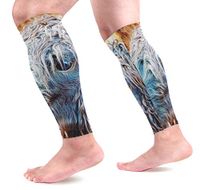 LEVEIS Blue Hair Alpaca Arm Sleeves UV Protection for Men Women Sunblock Protective Gloves Running Golf Cycling Driving Long Arm Cover 1 Pair
