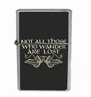 Customized Collectables Not All Who Wander are Lost Flip Top Oil Cigarette Lighter