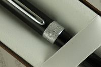 Cross Limited Edition Century II Black Lacquer with Cross Signature Glittering Pavé-Textured Jewelry Quality Center Band Sentiment Ballpoint Pen.Great Wedding, Christmas, Birthday & Valentine Gift