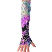 QG ZZX Beautiful Colorful Butterfly Unisex Compression Arm Sleeves UV Protection Performance Arm Sleeve - for Outdoor Sports Baseball,Basketball,Football (1 Pair)