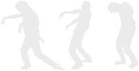 hBARSCI Zombies Vinyl Decal - 5 Inches - for Cars, Trucks, Windows, Laptops, Tablets, Outdoor-Grade 2.5mil Thick Vinyl - White