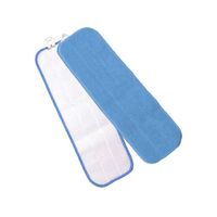 Microworks 2504-MFFP-18B-DZ Microfiber Flat Mop, 18", Blue with Velcro Back (Pack of 12)