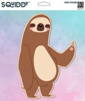 Squiddy Sloth Hello Cute - Vinyl Sticker Decal for Phone, Laptop, Water Bottle (3" Tall)