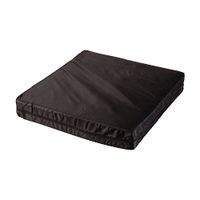 DMI Hypoallergenic Natural Pincore Latex Foam Comfort Seat Cushion Support for Chairs and Wheelchairs with Nylon Oxford Cover, 16 x 16 x 3 inches, Black
