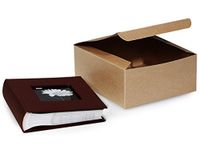 A1BakerySupplies® Pinestripe Kraft Gift Boxes High Quality 5 Pack (8 X 8 X 4 Inches)