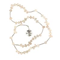 Rose Quartz Rosary - Crystal Clear Miracles Healing Prayer Bead Necklace Solomon Seal Pendant Unique Gift
