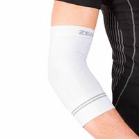 Zensah Compression Tennis Elbow Sleeve for Elbow Tendonitis, Tennis Elbow, Golfer's Elbow - Elbow Support, Elbow Brace, Large, White