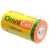 OmniCel ER34615HD 3.6V 13Ah Size D Lithium Standard Terminal Replaces Eagle Pitcher PT-2300, Saft LS-33600 LS33600C LSH20, Tadiran TL-2300 TL-4930 TL-5930, Tekcell SB-D01 SB-D02, Xeno XL-200F XL-205F