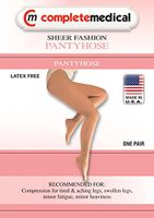 Ladies' Sheer Moderate Support Pantyhose Color: Beige, Size: Petite