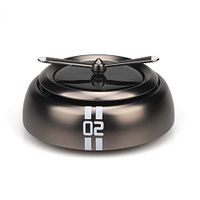 QBUC Car Air Freshener Solar Energy Rotating Cologne Car Aromatherapy Diffuser Interior Decoration Accessories Essential Oil Diffuser for Car Home(B-Matte Black)
