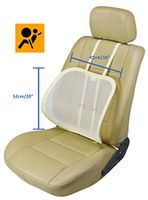 ObboMed® SM-7400C Extra Large Adjustable Breathable Lumbar Mesh Support Seat Cushion, Special Fitting (Vertical or Horizontal) for Posture Correction, 20” x 16” x 4”-8”, for Car/Office/Home (Cream)