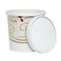 Solo KHB12A-J8000 12 oz Symphony Paper Food Container And Lid (Case of 250 Containers w/Lids)
