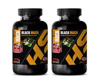 antioxidant Energy Powder - Black MACA 1000MG - Extra Strength Formula - Potent Mood and Energy Booster - maca Extract - 2 Bottles (180 Capsules)
