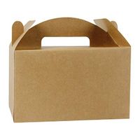 LaRibbons 25 Pack Treat Gift Boxes - 9.5 x 5 x 5 inches Brown Paper Box Recycled Kraft Gift Box Birthday Party Shower Favor Box